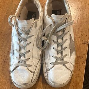Golden Goose women’s superstar, sneakers, white and gray